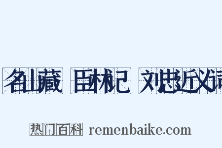 名山藏·臣林记·刘忠近义词是什么意思的图片
